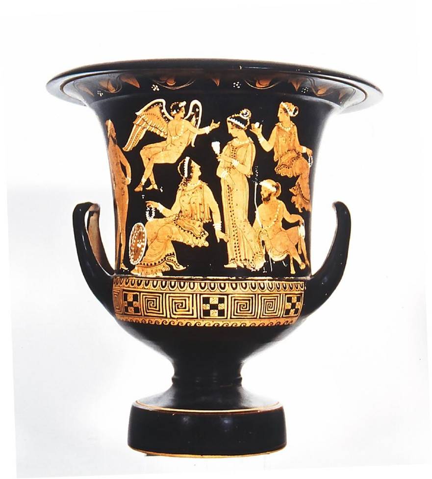 Cratera de cáliz con iniciación dionisíaca